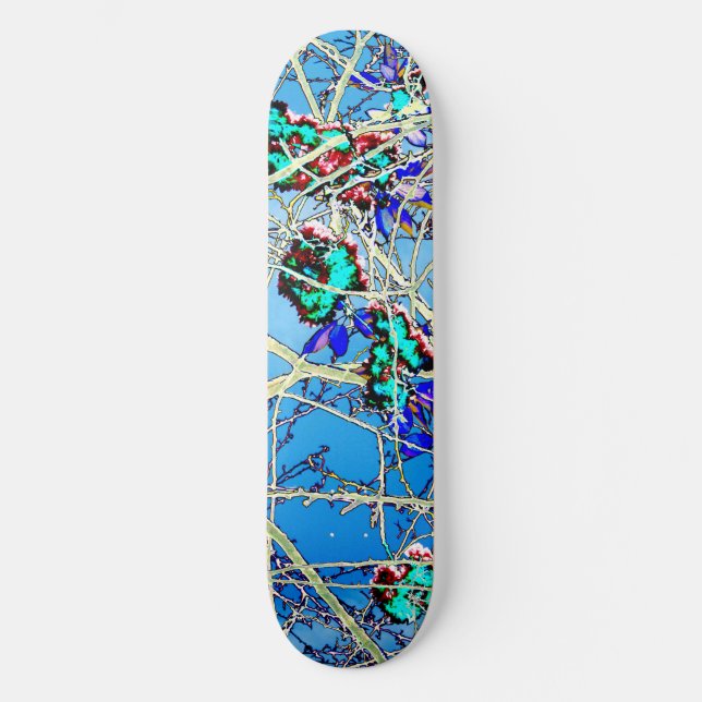 Colorful Abstract Art Print Skateboard Deck (Front)