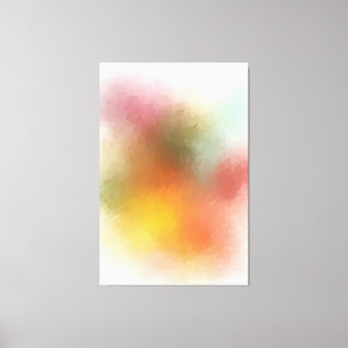 Colorful Abstract Art Purple Green Pink Red Yellow Canvas Print