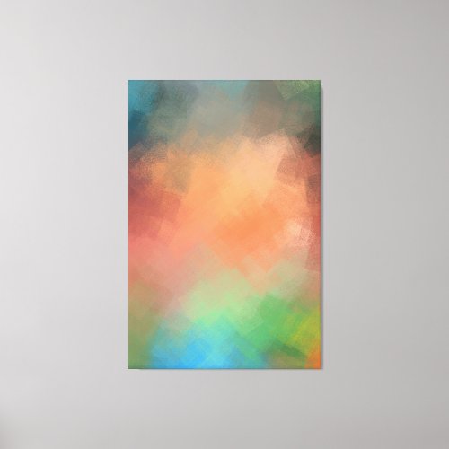 Colorful Abstract Art Red Blue Green Yellow Modern Canvas Print