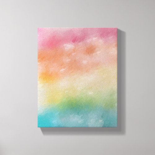 Colorful Abstract Art Red Pink Blue Purple Modern Canvas Print