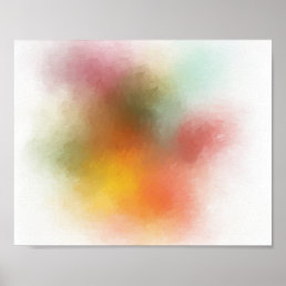 Colorful Abstract Art Red Yellow Blue Green Purple Poster