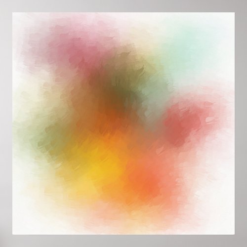 Colorful Abstract Art Red Yellow Blue Green Purple Poster