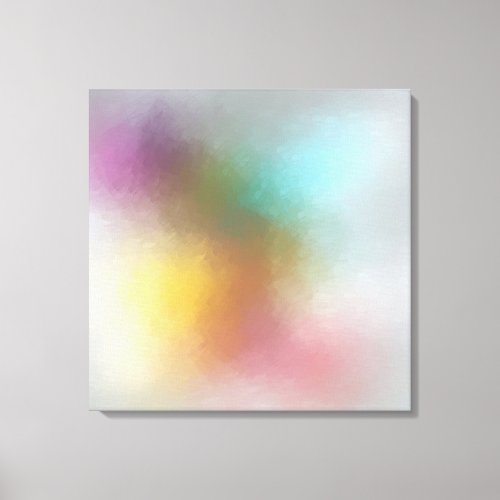 Colorful Abstract Art Red Yellow Blue Purple Green Canvas Print