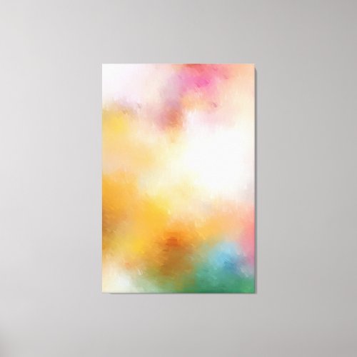 Colorful Abstract Art Red Yellow Blue Purple Green Canvas Print
