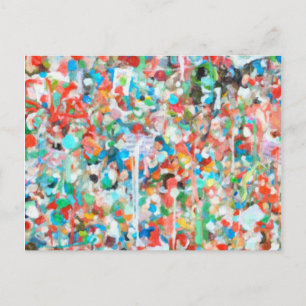 Colorful Abstract Art- Seattle's Gum Wall Postcard