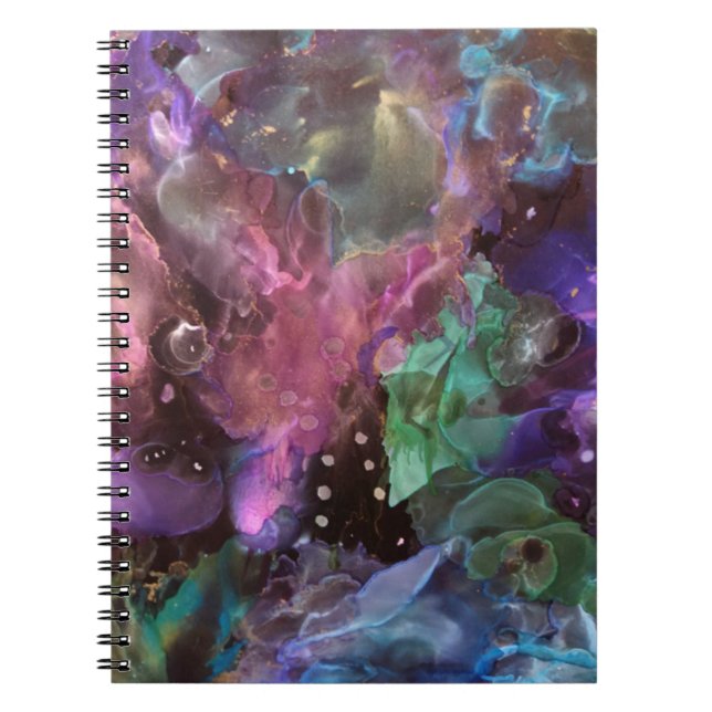 Colorful Abstract Art  Space Nebula   Notebook (Front)