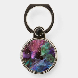 Colorful Abstract Art Space Nebula Phone Ring Stand
