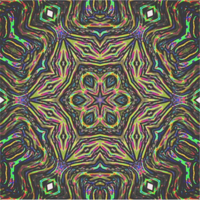 Colorful abstract art  sticker (Front)