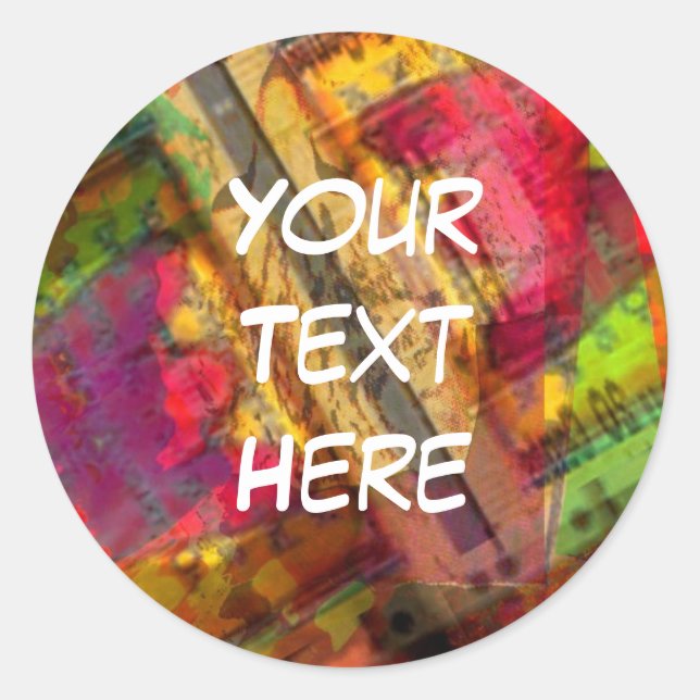 Colorful Abstract Art Stickers (Front)