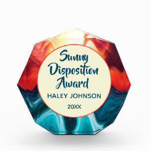 Colorful Abstract Art Sunny Dispostion Positivity Acrylic Award