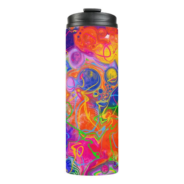Colorful Abstract Art  Thermal Tumbler (Front)