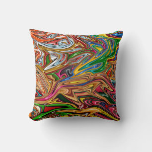 Colorful abstract art         throw pillow