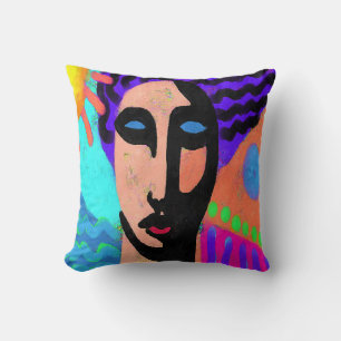 Colorful Abstract Art Throw Pillow