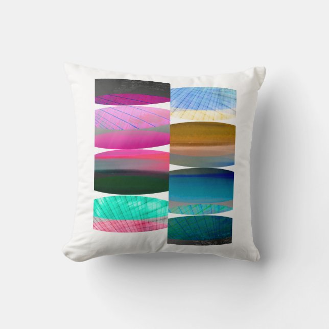 colorful abstract art throw pillow (Front)