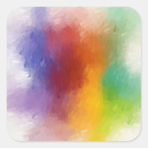 Colorful Abstract Art Trendy Modern Blank Template Square Sticker