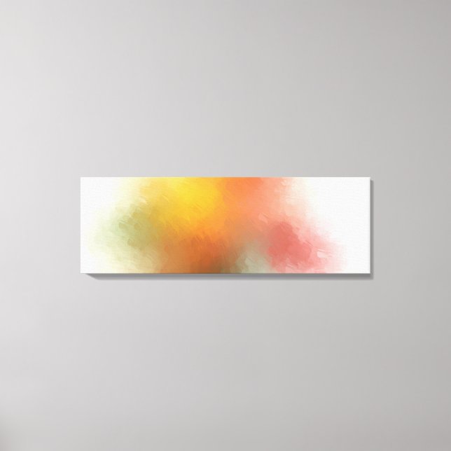 Colorful Abstract Art Trendy Modern Red Yellow Canvas Print (Front)