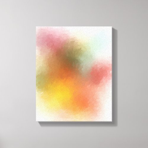 Colorful Abstract Art Trendy Red Pink Yellow Blue Canvas Print