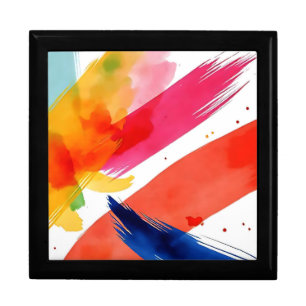 Colorful Abstract Art Trinket Box