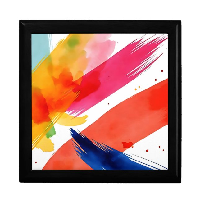 Colorful Abstract Art Trinket Box  (Front)