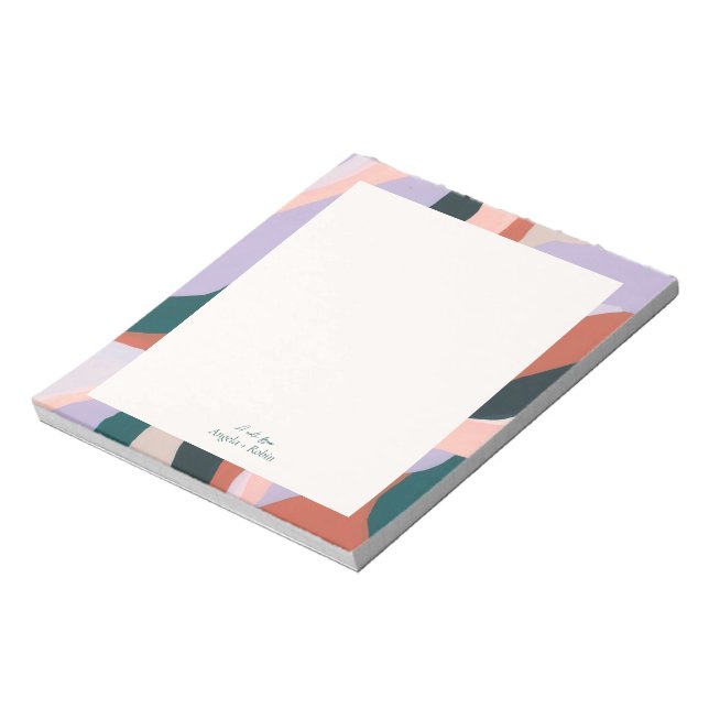 Colorful Abstract Art Unique Personalized Notepad (Rotated)
