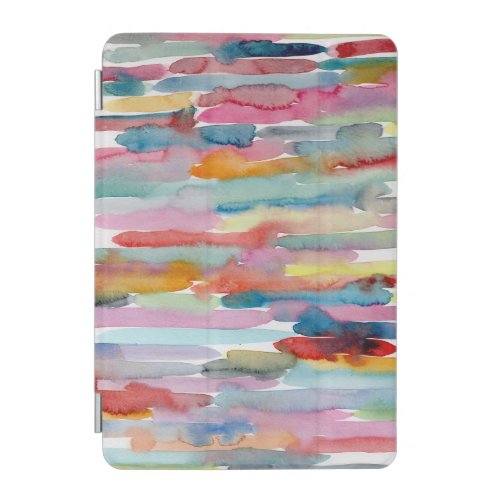Colorful Abstract Art Watercolor Brush Strokes iPad Mini Cover