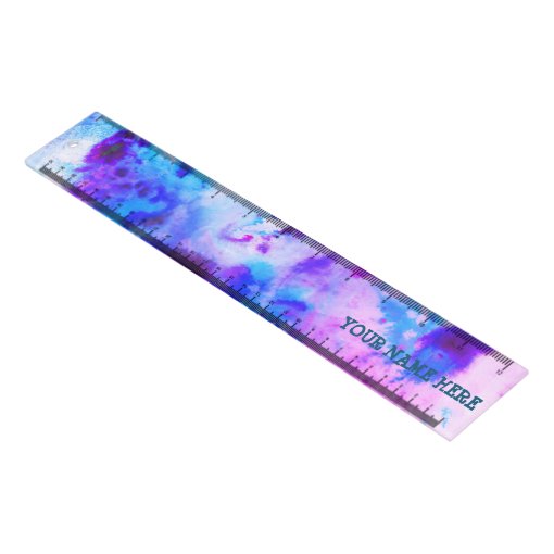 Colorful Abstract Art Watercolor CUSTOMIZE Ruler | Zazzle
