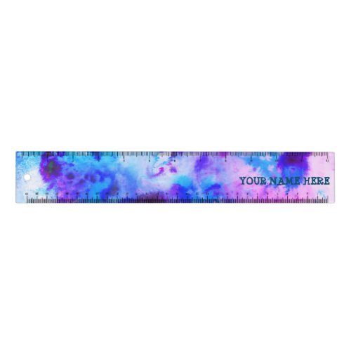 Colorful Abstract Art Watercolor CUSTOMIZE Ruler