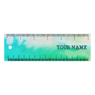 Colorful Abstract Art Watercolor CUSTOMIZE Ruler