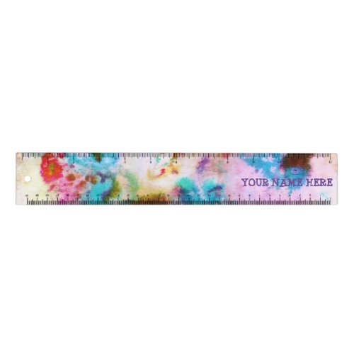 Colorful Abstract Art Watercolor CUSTOMIZE Ruler