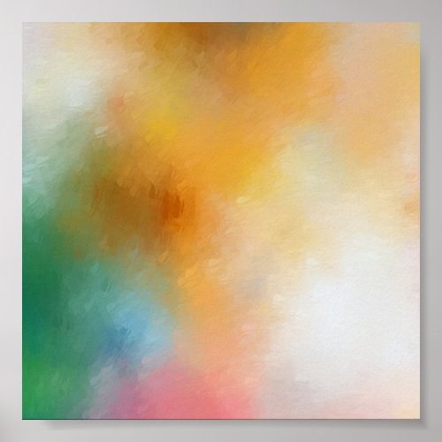 Colorful Abstract Art Work Red Yellow Blue Green Poster