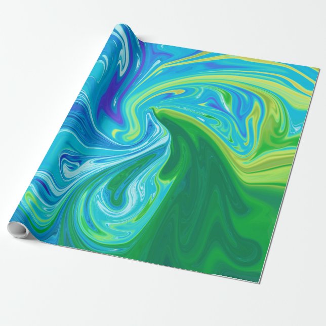Colorful abstract art wrapping paper (Unrolled)