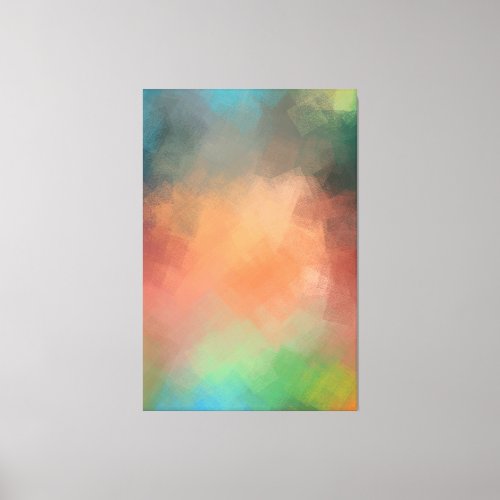 Colorful Abstract Art Yellow Blue Green Red Modern Canvas Print