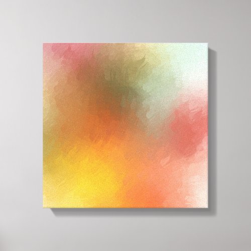 Colorful Abstract Art Yellow Blue Purple Green Red Canvas Print