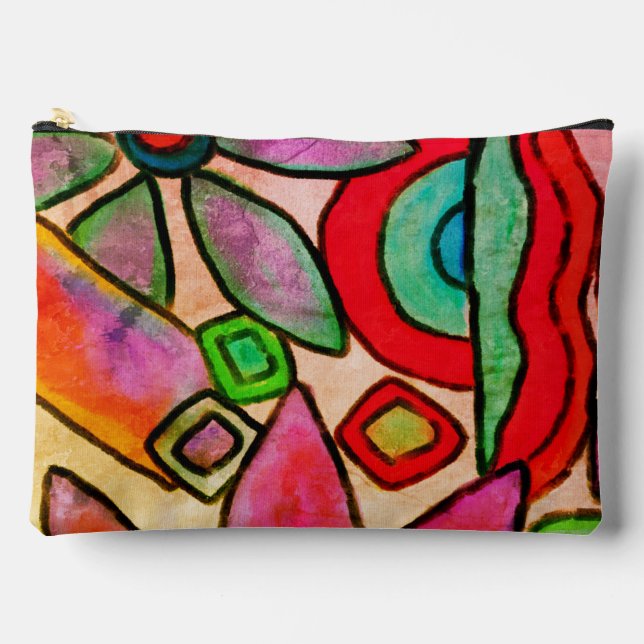 Colorful Abstract Art Zipper Pouch (Front)