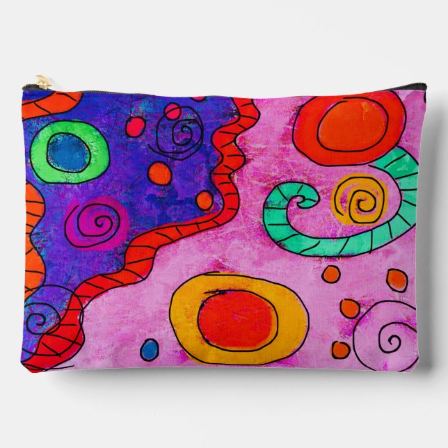 Colorful Abstract Art Zippered Pouch (Front)