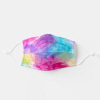 Colorful Abstract Artistic Purple Pink Blue Fun Cloth Face Mask