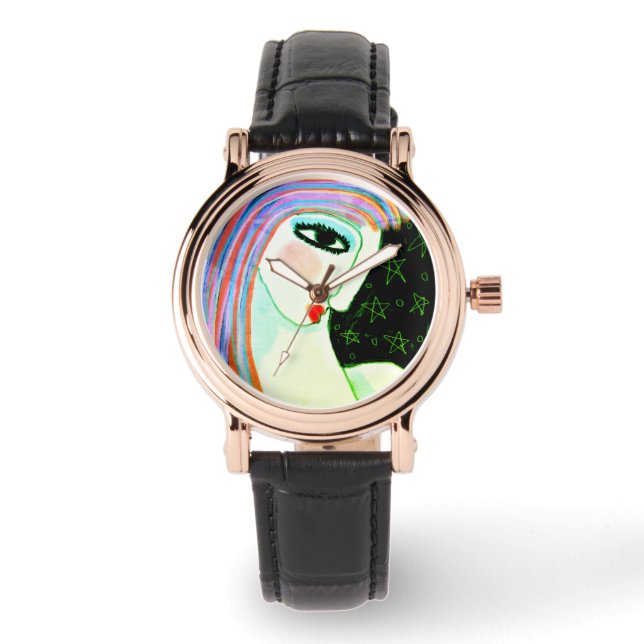 Colorful Abstract Artwear Watch (Front)