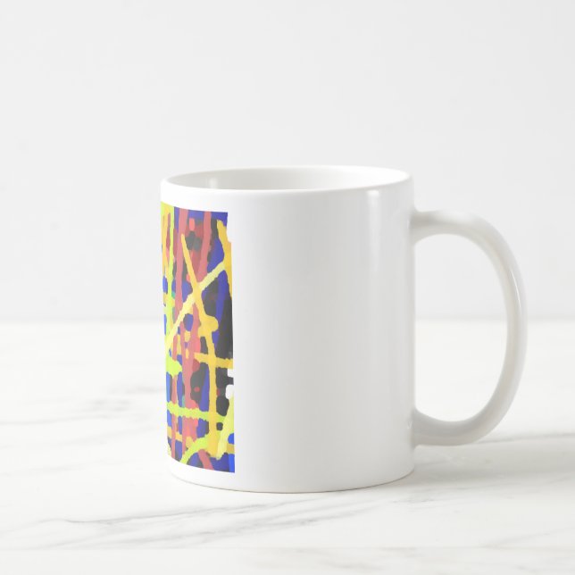 Colorful Abstract Artwork Coffee Mug (Right)