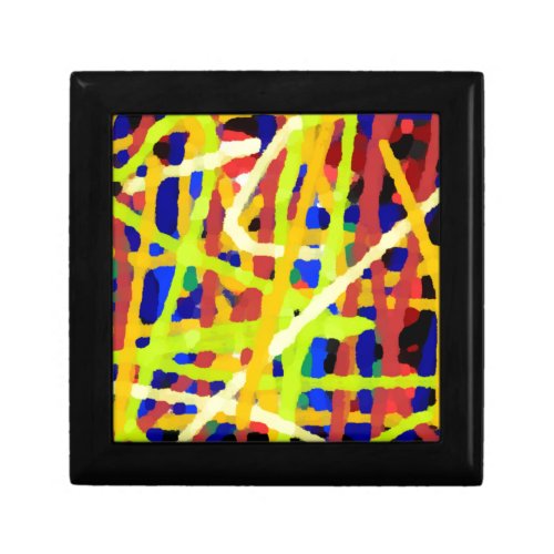 Colorful Abstract Artwork Jewelry Box