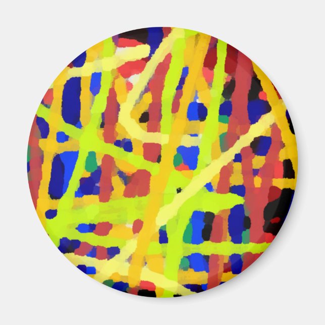 Colorful Abstract Artwork Magnet (Front)