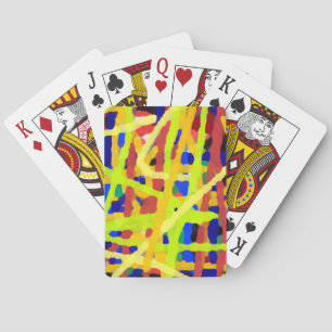 Colorful Abstract Artwork Poker Cards