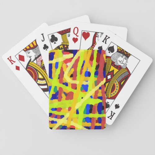Colorful Abstract Artwork Poker Cards