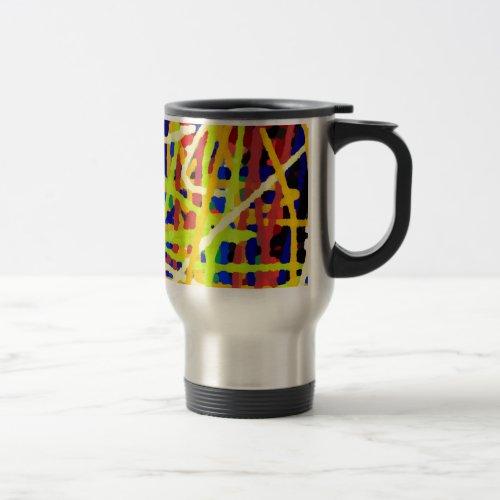 Colorful Abstract Artwork Travel Mug