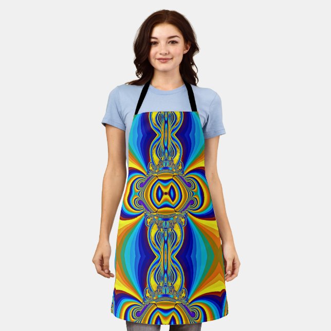 Colorful Abstract Background-14334 Apron (Worn)