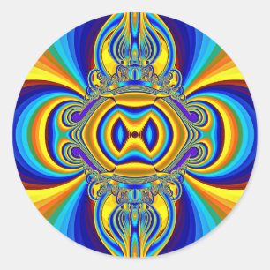 Colorful Abstract Background-14334 Classic Round Sticker