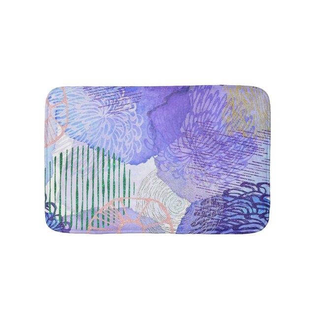 Colorful Abstract Background Bath Mat (Front)