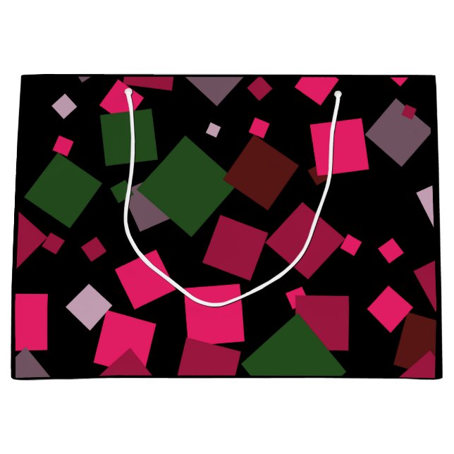Colorful abstract background large gift bag (Front)