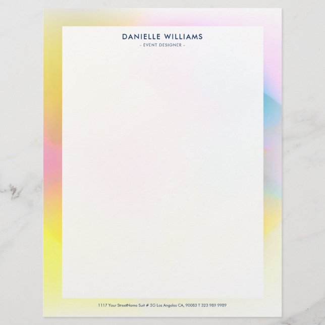 Colorful abstract background letterhead (Front)