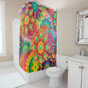 colorful-abstract-background shower curtain