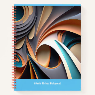 Colorful Abstract Background  Spiral Notebook